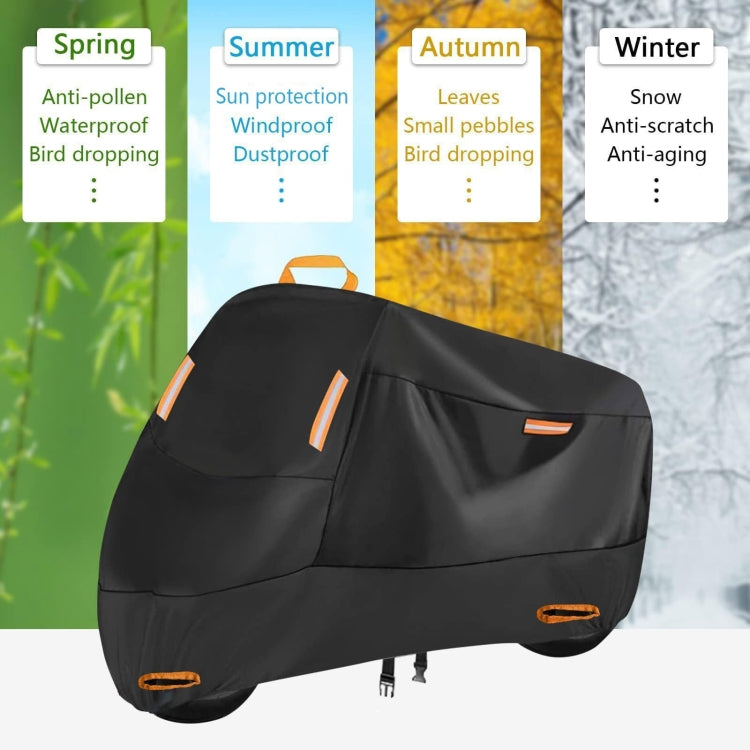 Motorcycle Rain Sun Protection Cover Oxford Cloth Dustproof With Anti-theft Buckle, M, L, XL, XXL, XXXL, XXXXL