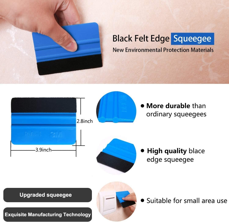 Wallpaper Smoothing Kit Car Vinyl Wrapping Tool Scraper, 10 In 1