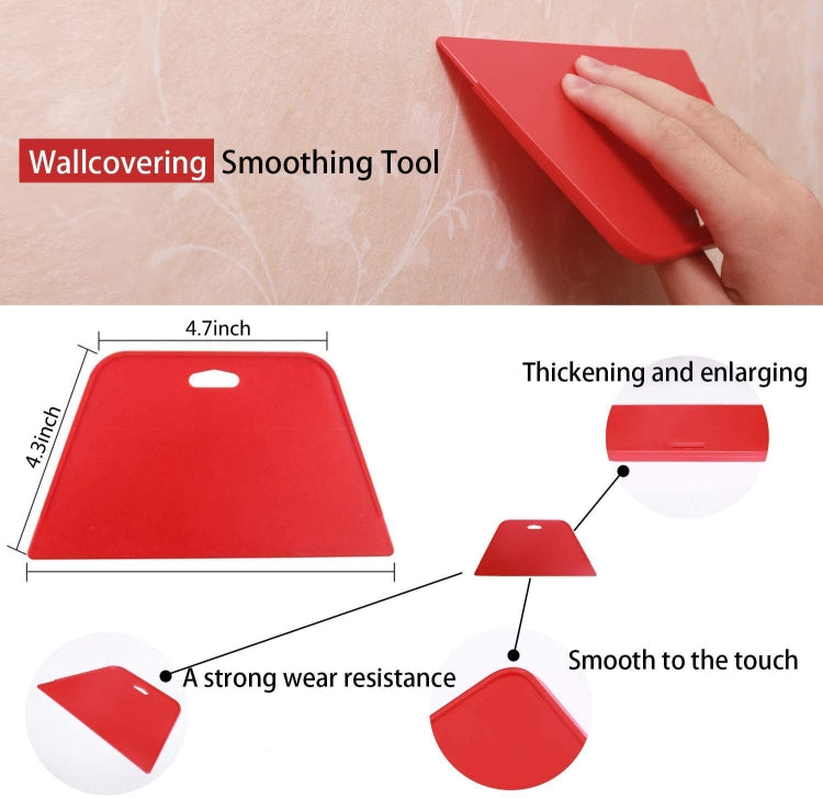 Wallpaper Smoothing Kit Car Vinyl Wrapping Tool Scraper, 10 In 1