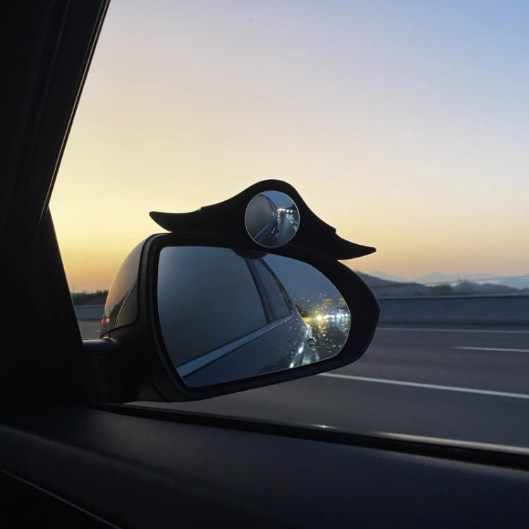 1pair Car Rearview Mirror Rain Eyebrow Blind Spot Reversing Round Mirror