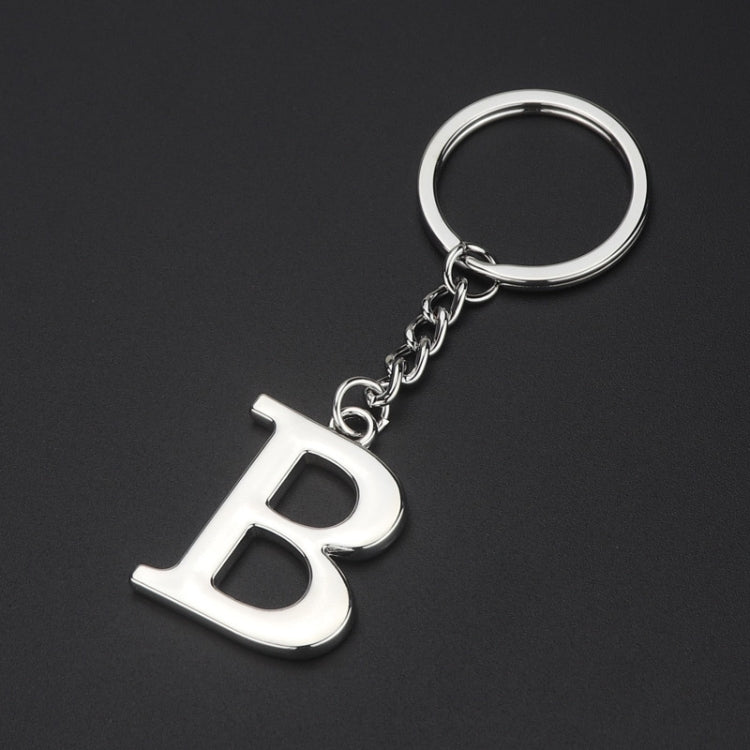 Double-Sided Three-Dimensional Plating Alphabet Keychain, A, B, C, D, E, F, G, H, I, J, K, L, M, N, O, P, Q, R, S, T, U, V, W, X, Y, Z