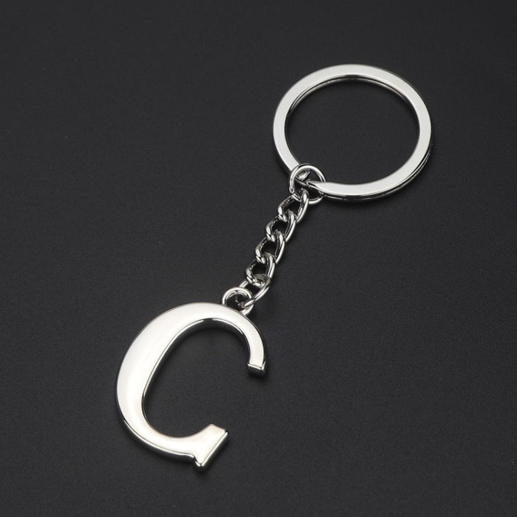 Double-Sided Three-Dimensional Plating Alphabet Keychain, A, B, C, D, E, F, G, H, I, J, K, L, M, N, O, P, Q, R, S, T, U, V, W, X, Y, Z