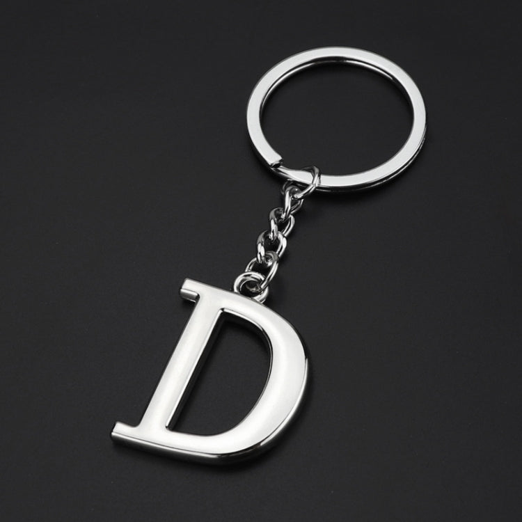 Double-Sided Three-Dimensional Plating Alphabet Keychain, A, B, C, D, E, F, G, H, I, J, K, L, M, N, O, P, Q, R, S, T, U, V, W, X, Y, Z