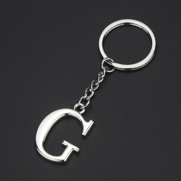 Double-Sided Three-Dimensional Plating Alphabet Keychain, A, B, C, D, E, F, G, H, I, J, K, L, M, N, O, P, Q, R, S, T, U, V, W, X, Y, Z