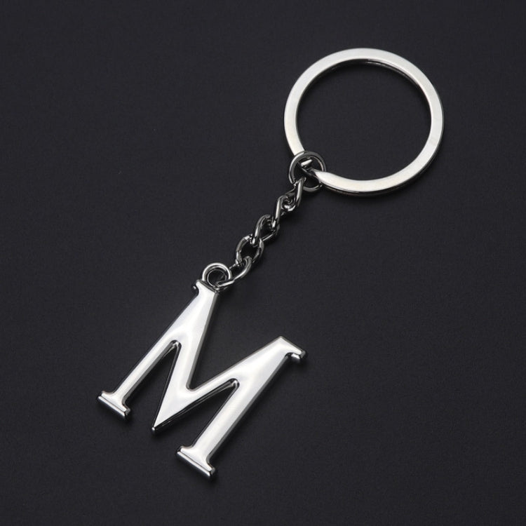 Double-Sided Three-Dimensional Plating Alphabet Keychain, A, B, C, D, E, F, G, H, I, J, K, L, M, N, O, P, Q, R, S, T, U, V, W, X, Y, Z