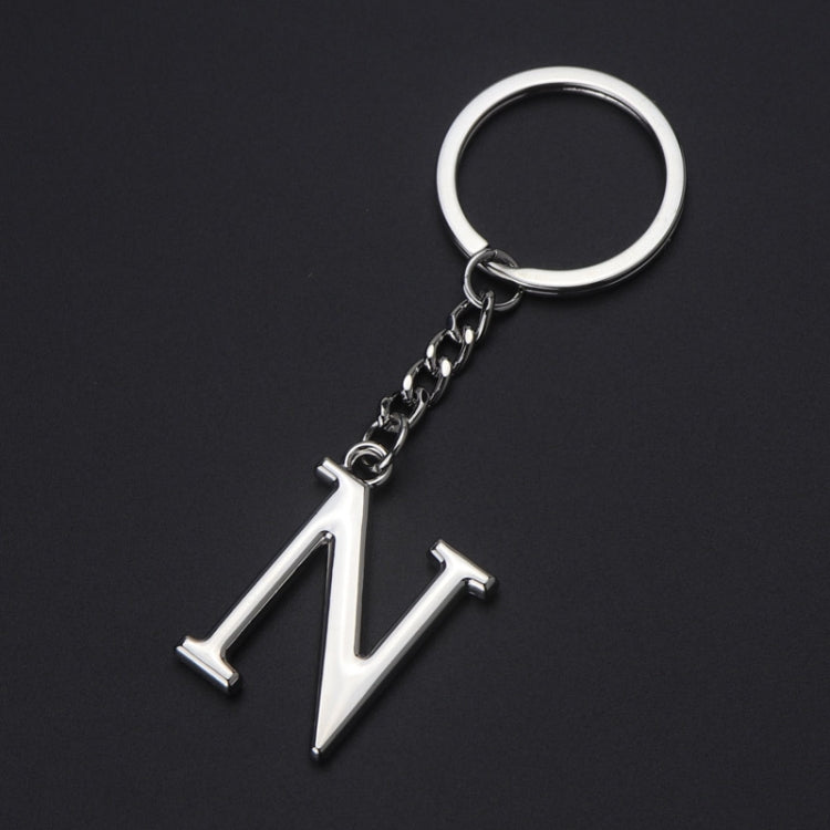 Double-Sided Three-Dimensional Plating Alphabet Keychain, A, B, C, D, E, F, G, H, I, J, K, L, M, N, O, P, Q, R, S, T, U, V, W, X, Y, Z