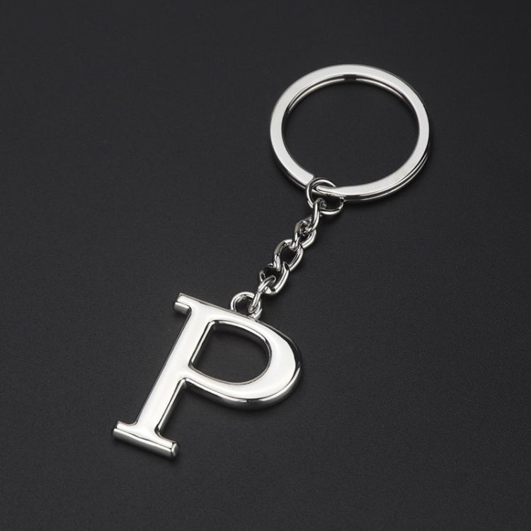 Double-Sided Three-Dimensional Plating Alphabet Keychain, A, B, C, D, E, F, G, H, I, J, K, L, M, N, O, P, Q, R, S, T, U, V, W, X, Y, Z