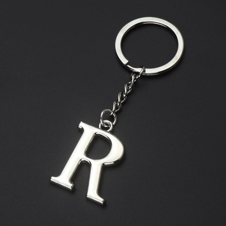 Double-Sided Three-Dimensional Plating Alphabet Keychain, A, B, C, D, E, F, G, H, I, J, K, L, M, N, O, P, Q, R, S, T, U, V, W, X, Y, Z