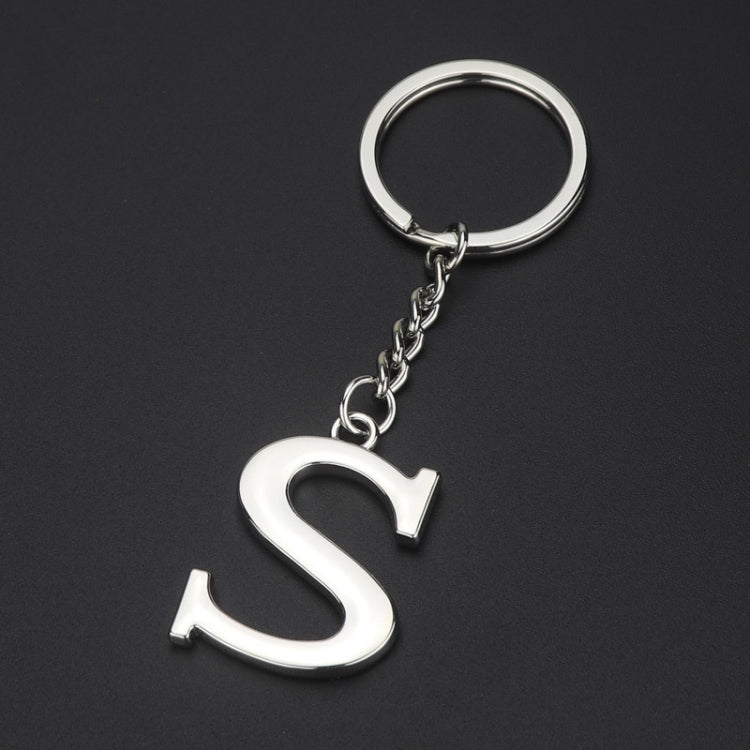 Double-Sided Three-Dimensional Plating Alphabet Keychain, A, B, C, D, E, F, G, H, I, J, K, L, M, N, O, P, Q, R, S, T, U, V, W, X, Y, Z