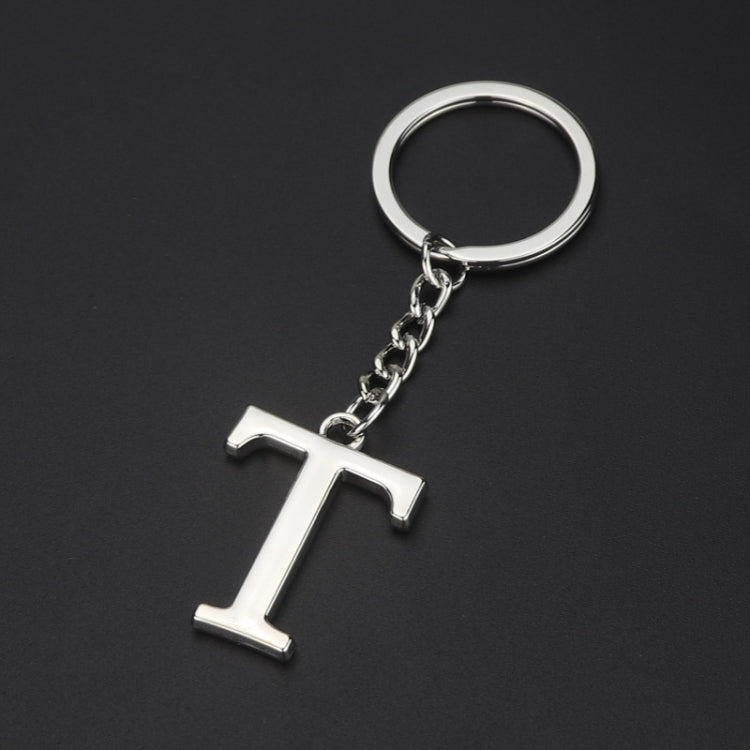 Double-Sided Three-Dimensional Plating Alphabet Keychain, A, B, C, D, E, F, G, H, I, J, K, L, M, N, O, P, Q, R, S, T, U, V, W, X, Y, Z
