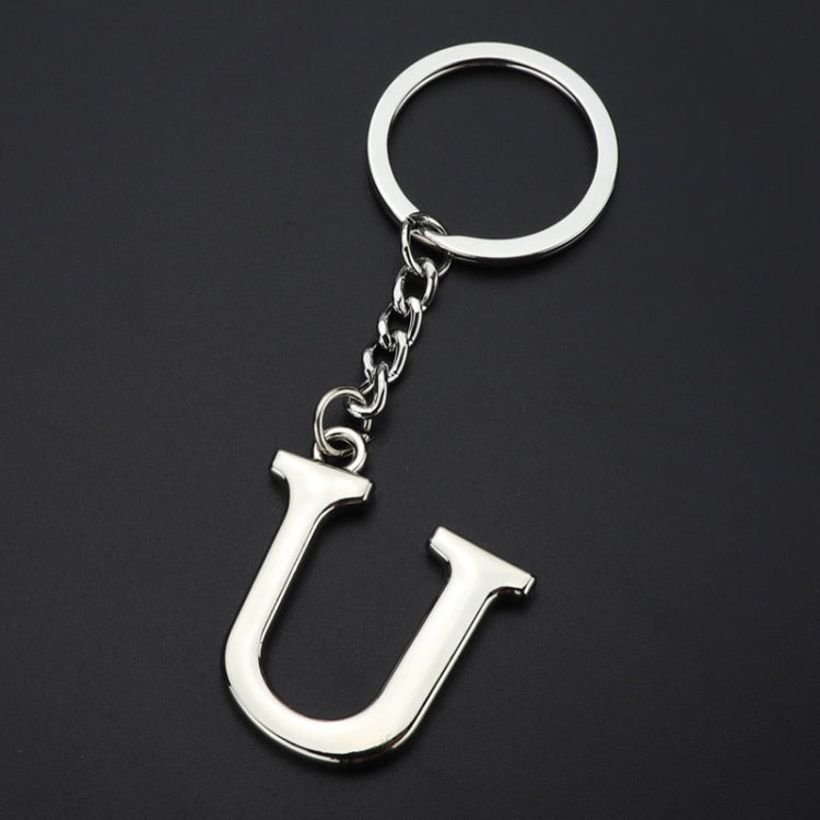Double-Sided Three-Dimensional Plating Alphabet Keychain, A, B, C, D, E, F, G, H, I, J, K, L, M, N, O, P, Q, R, S, T, U, V, W, X, Y, Z