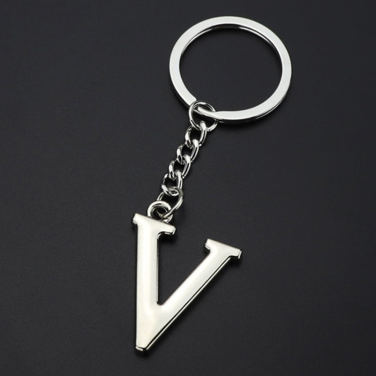 Double-Sided Three-Dimensional Plating Alphabet Keychain, A, B, C, D, E, F, G, H, I, J, K, L, M, N, O, P, Q, R, S, T, U, V, W, X, Y, Z