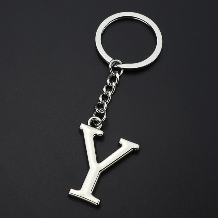 Double-Sided Three-Dimensional Plating Alphabet Keychain, A, B, C, D, E, F, G, H, I, J, K, L, M, N, O, P, Q, R, S, T, U, V, W, X, Y, Z