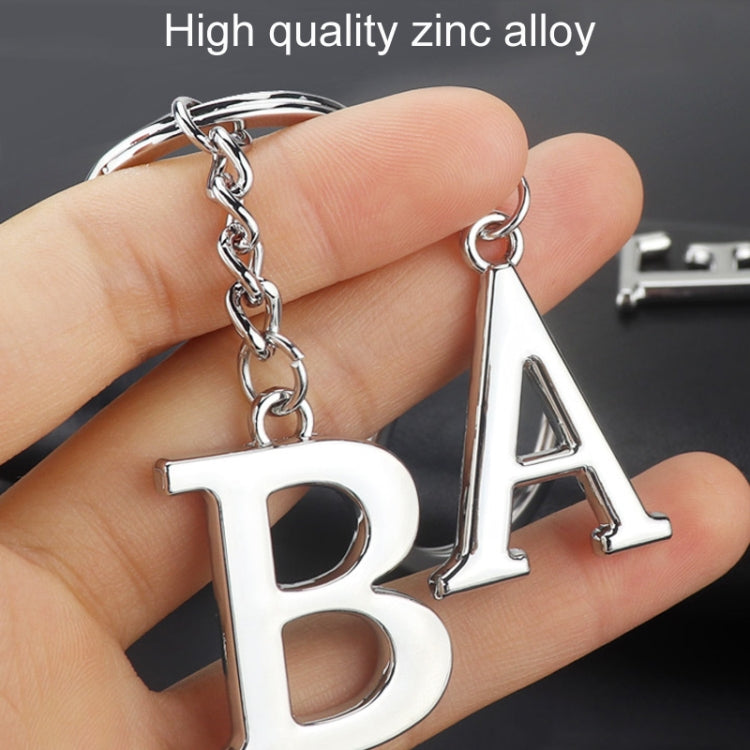 Double-Sided Three-Dimensional Plating Alphabet Keychain, A, B, C, D, E, F, G, H, I, J, K, L, M, N, O, P, Q, R, S, T, U, V, W, X, Y, Z
