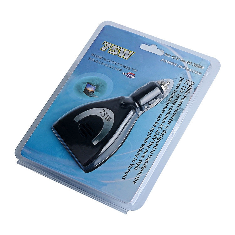 Meind 75W Mini Car Inverter Charger, 12V To 110V, 12V To 220V