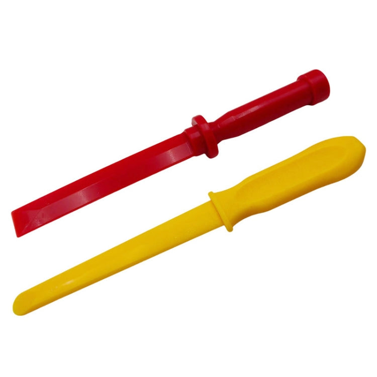 Car Tire Lever Plastic Scraper Repair Tool, Red, Yellow
