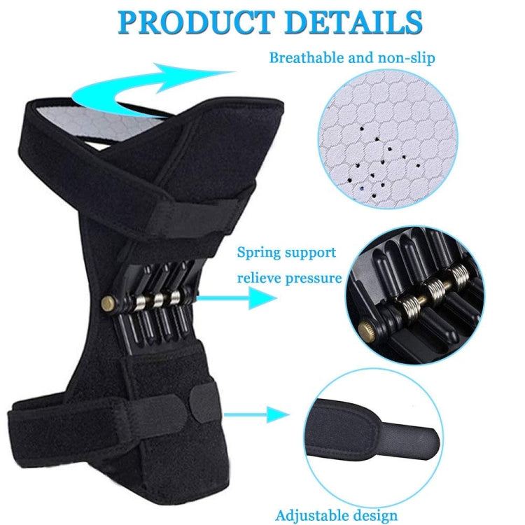 Knee Joint Sports Booster Knee Climbing Protection Support Gear Fitness Knee Pads, Single, 1pair