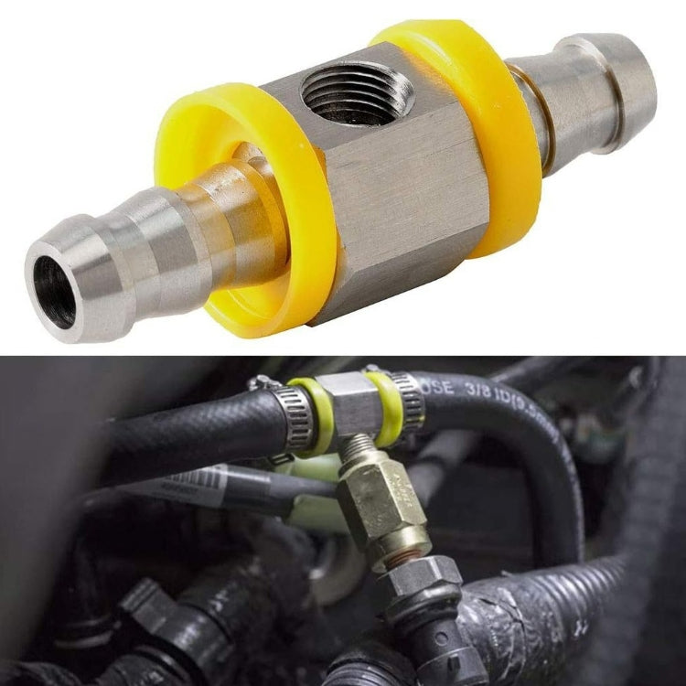 Fuel Pipe Fuel Pressure NPT Sensor T-type Barbed Connector, 1/2 inch