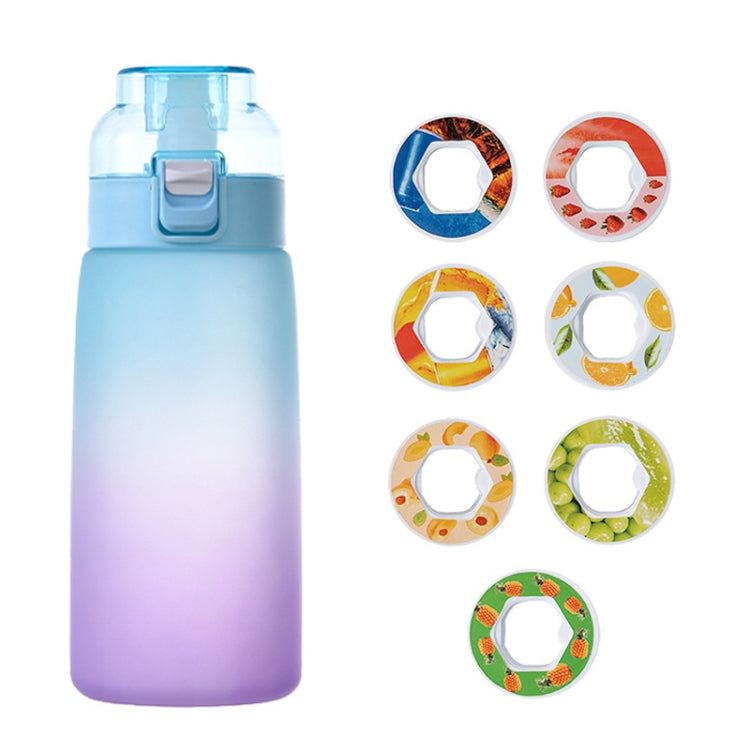 Scent Flavored Water Bottle Leak-Proof Outdoor Sport Water Cup With 7 0 Sugar 0 Calorie Scent Rings, 600ml