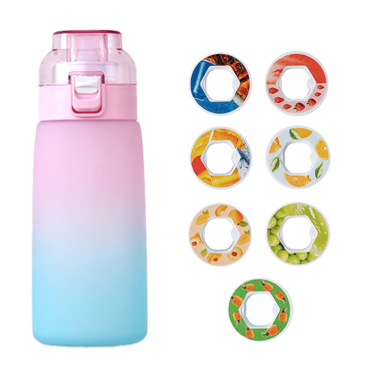 Scent Flavored Water Bottle Leak-Proof Outdoor Sport Water Cup With 7 0 Sugar 0 Calorie Scent Rings, 600ml