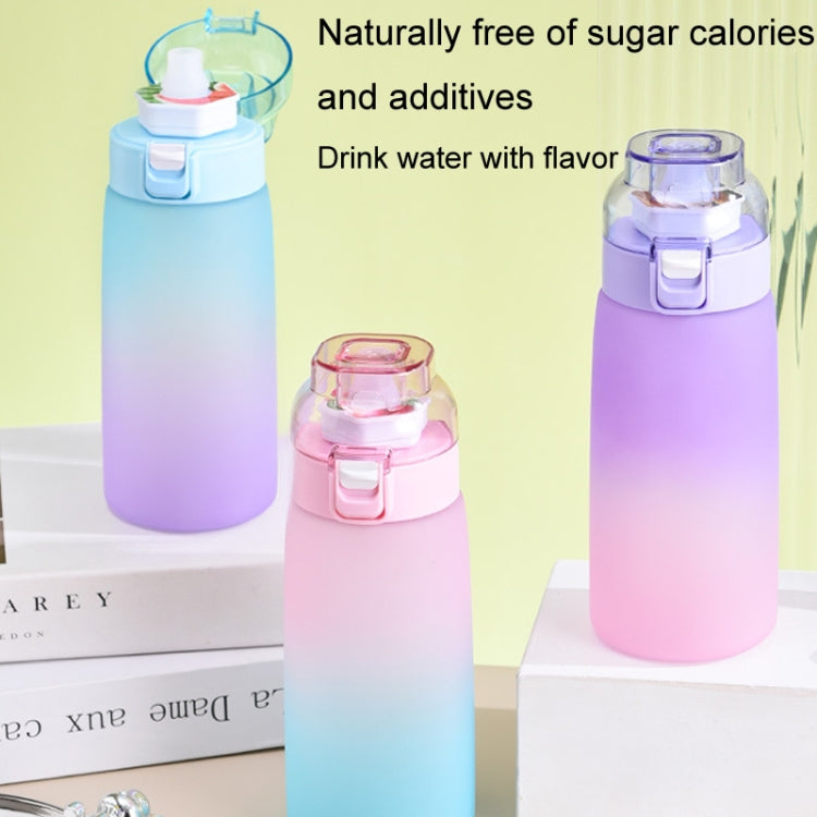 Scent Flavored Water Bottle Leak-Proof Outdoor Sport Water Cup With 7 0 Sugar 0 Calorie Scent Rings, 600ml