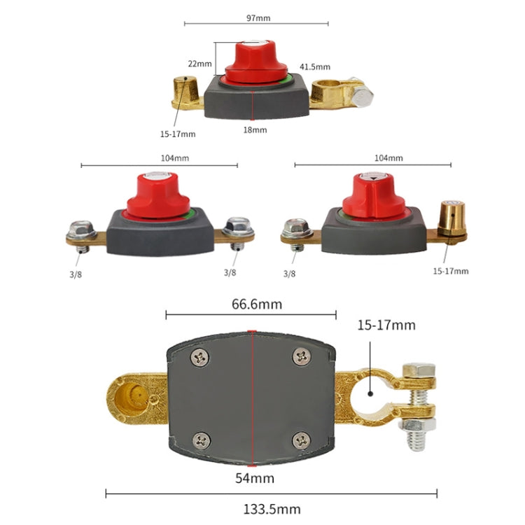 12V/24V Car Battery Negative Disconnect Switch Modification, Clip Type, Screw Type, Copper Head Type