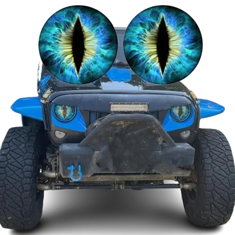1pair Beast Eyes Headlight Decorative Stickers Off-Road Vehicle Front Lights Stereo Decals, 1, 2, 3, 4, 5, 6, 7, 8, 9, 25, 28, 29, 30, 31