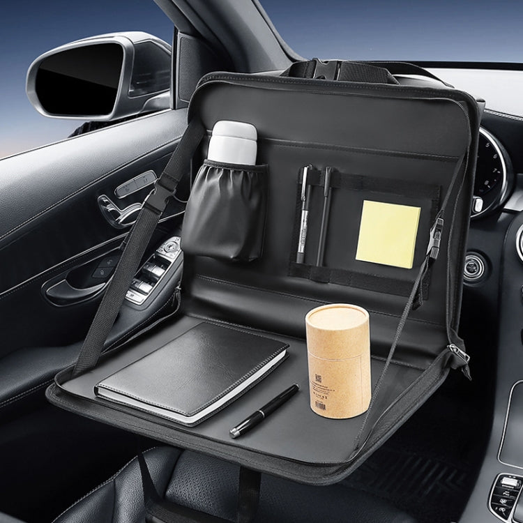 Multifunctional Car Steering Wheel Dining Table Car Seatback Hanging Foldable Storage Bag