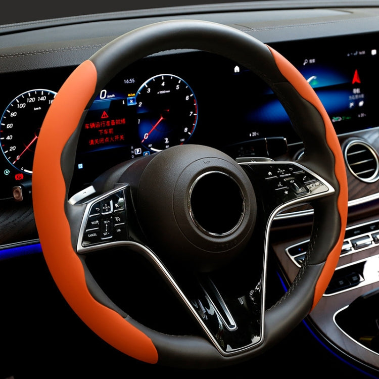 38cm Liquid Silicone Sweat-Absorbing Anti-Skid Car Steering Wheel Cover