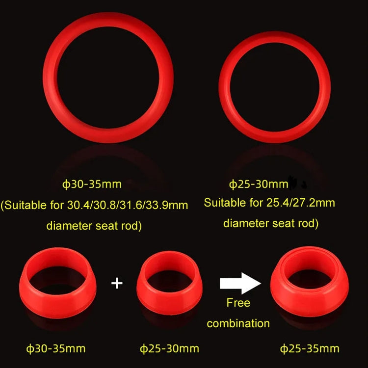 10pcs Mountain Road Bike Seatpost Waterproof Dustproof Cover, Red For 25-30mm, Red For 30-35mm, Blue For 25-30mm, Blue For 30-35mm, Green For 25-30mm, Green For 30-35mm