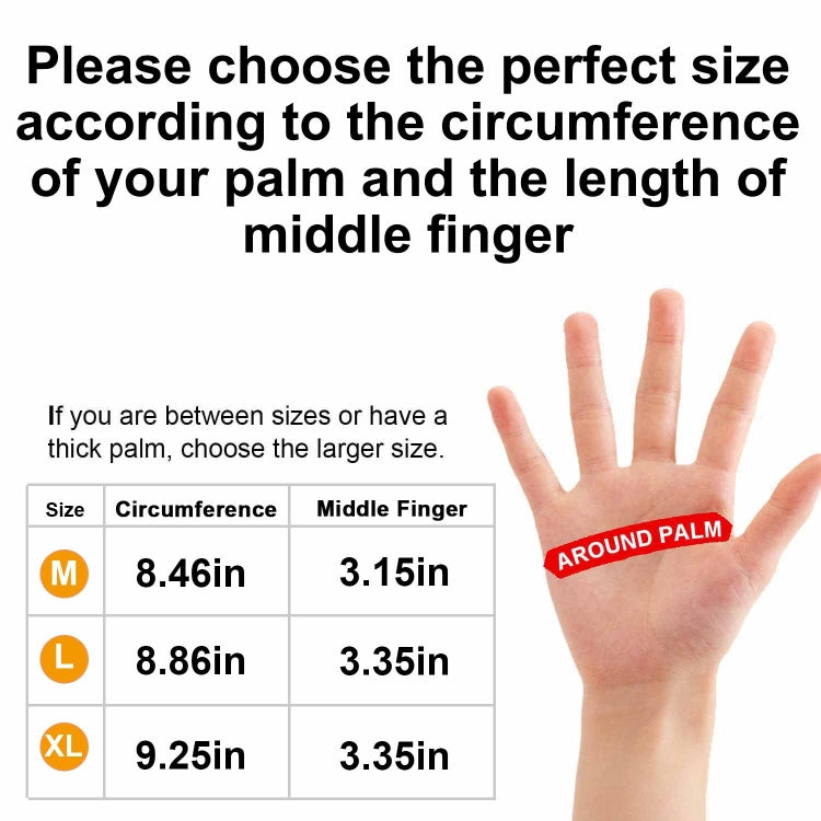 Deerskin Leather Thick Thermal Gloves for Working in Cold Weather, M, L