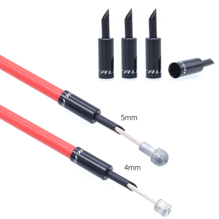 TRLREQ 4pcs Bicycle Rat-Tail Brake Line Extension Cap, 5mm Brake Cap, 4mm Shift Cap