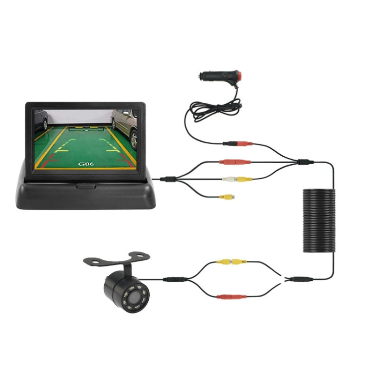 4.3 Inch Display Night Vision Waterproof Reversing Camera +7 Meter Extension Cable, Detachable Screen + Butterfly Camera, Detachable Screen + Butterfly 8 Light Camera, Detachable Screen + External 4 Light Camera                                         ...