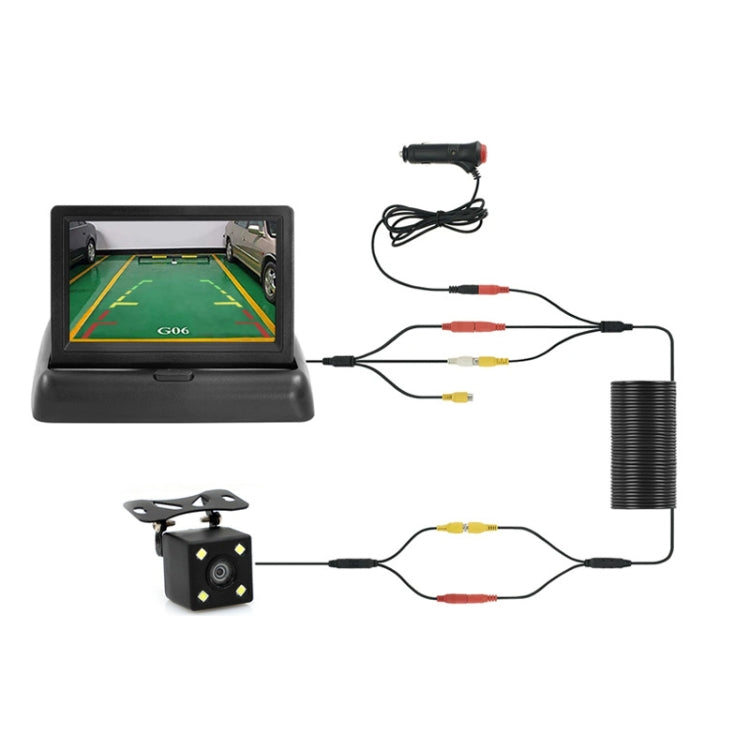 4.3 Inch Display Night Vision Waterproof Reversing Camera +7 Meter Extension Cable, Detachable Screen + Butterfly Camera, Detachable Screen + Butterfly 8 Light Camera, Detachable Screen + External 4 Light Camera                                         ...
