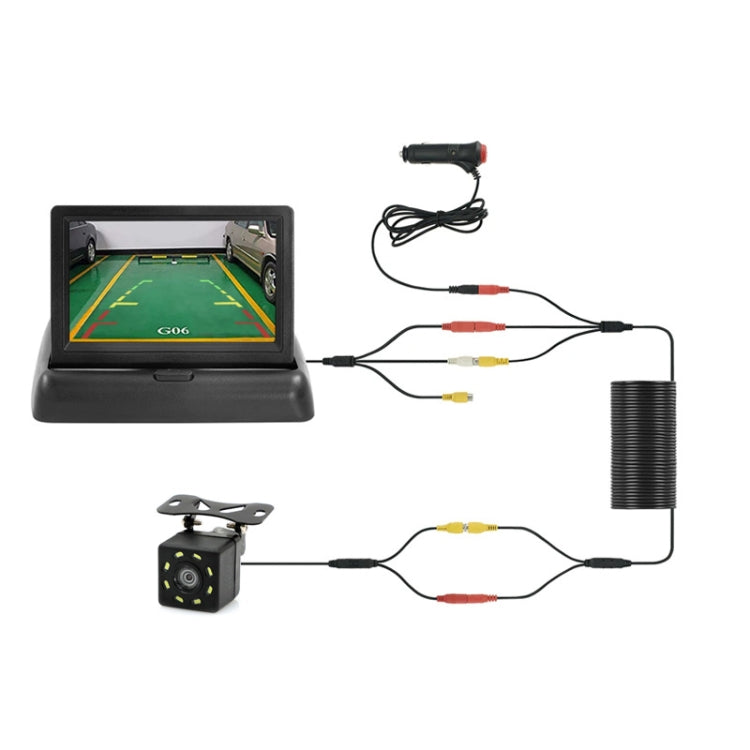 4.3 Inch Display Night Vision Waterproof Reversing Camera +7 Meter Extension Cable, Detachable Screen + Butterfly Camera, Detachable Screen + Butterfly 8 Light Camera, Detachable Screen + External 4 Light Camera                                         ...