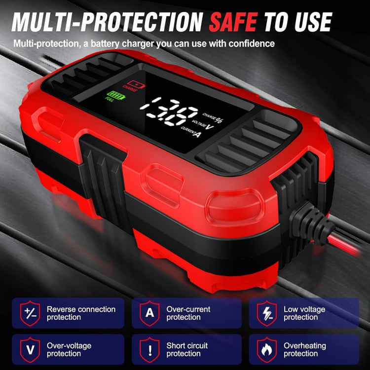 FOXSUR 2A 12V Motorcycle ATV Fully Automatic Trickle Battery Charger, US Plug, EU Plug