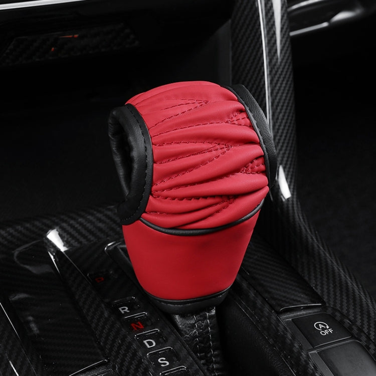 Car Universal Leather Gear Sleeve Breathable Gearshift Cover, T Type Black, T Type Red With Black Line, T Type Yellow, Manual Gear Black, Manual Gear Red With Black Line, Manual Gear Yellow, Automatic Gear Black, Automatic Gear Red With Black Line     ...