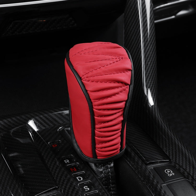 Car Universal Leather Gear Sleeve Breathable Gearshift Cover, T Type Black, T Type Red With Black Line, T Type Yellow, Manual Gear Black, Manual Gear Red With Black Line, Manual Gear Yellow, Automatic Gear Black, Automatic Gear Red With Black Line     ...