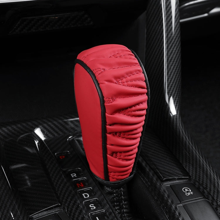 Car Universal Leather Gear Sleeve Breathable Gearshift Cover, T Type Black, T Type Red With Black Line, T Type Yellow, Manual Gear Black, Manual Gear Red With Black Line, Manual Gear Yellow, Automatic Gear Black, Automatic Gear Red With Black Line     ...