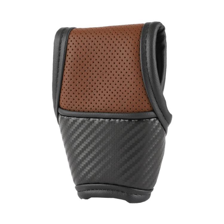 Car Automatic Universal Perforated Breathable Cowhide Side Opening Shift Cover, A-Black, A-Wine Red, A-Brown, B-Black, B-Wine Red, B-Brown