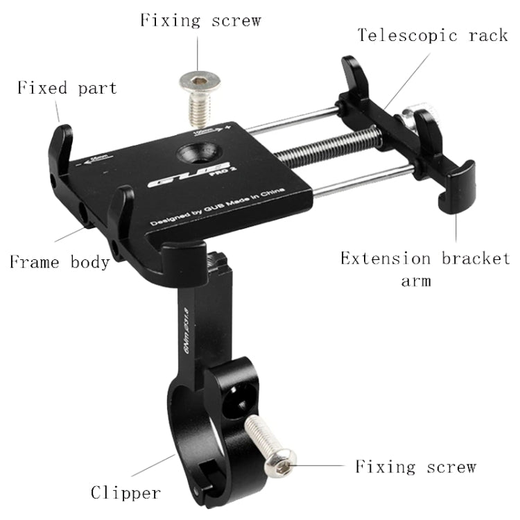 GUB PRO2 Aluminium Bicycle Phone Holder, PRO2 Bicycle Handlebar