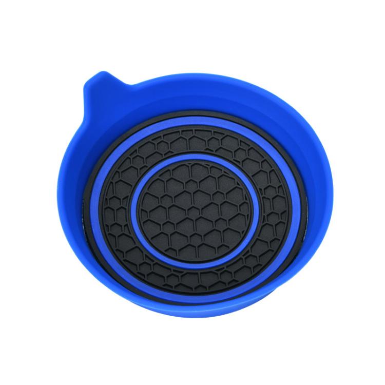 Car Bowl-shaped Non-slip Heat-insulating Double-ring Water Coaster, Black, Red, Gray, Pink, Blue, Yellow, White, Purple