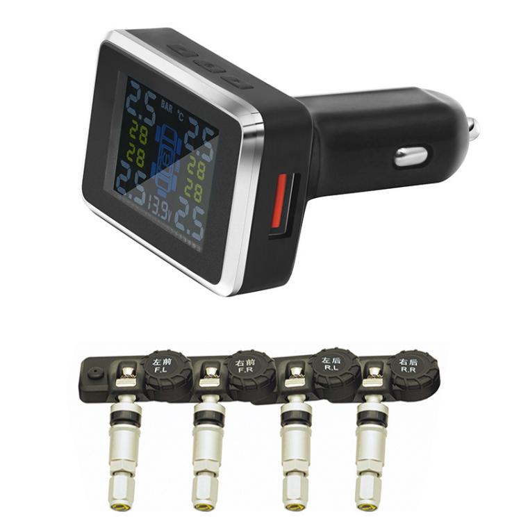 Car Cigarette Lighter Type Tire Pressure Monitor Wireless Tire Pressure Sensor, External, Internal