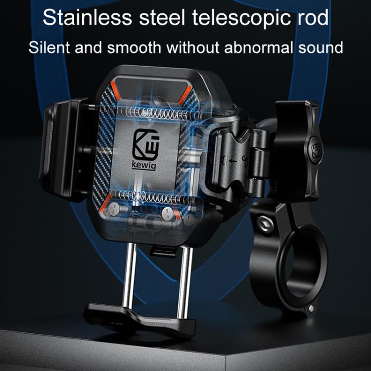 Kewig M33-C2 Outdoor Motorcycle Bike Riding Anti-Theft Shock Absorbing Cell Phone Holder, M33-C2
