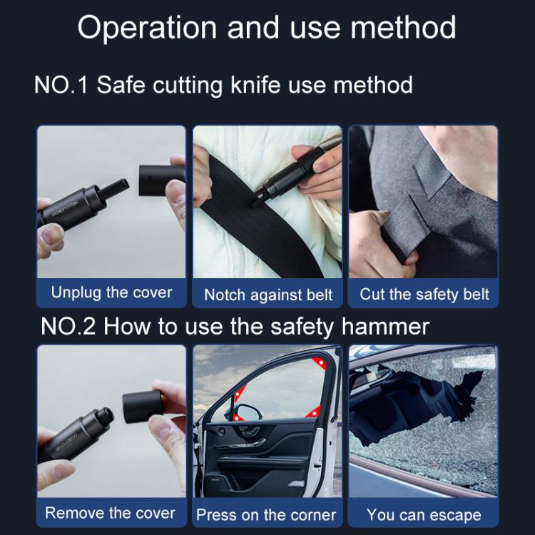 HELLO LEIBOO AD-1 Car Window Breaker Vehicle Multifunctional Escape Safety Hammer