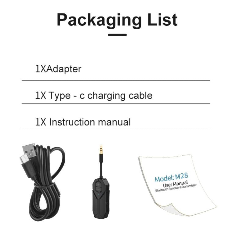 2 In 1 Aux Car Bluetooth 5.4 Audio Receiver Transmitter, M126