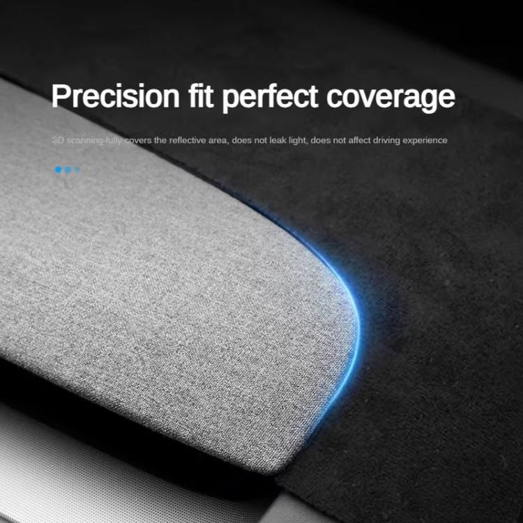 For Tesla Model 3 Dashboard Light-proof Heat-insulating Pad Suede Reflective Pad, 1.2mm