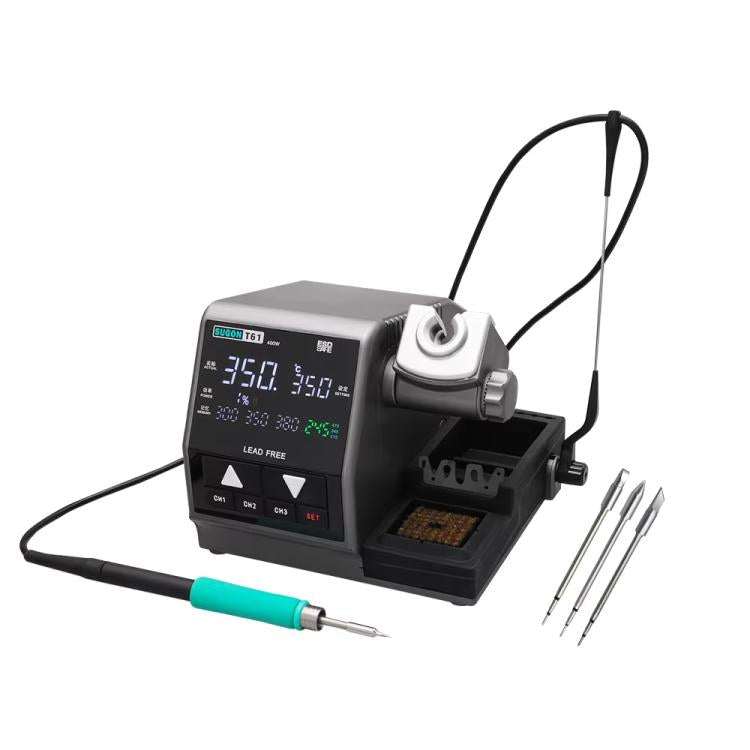 Precision Soldering Station 400W High Power Soldering Iron, SUGON T61+T245 Handle+470 Tips x 3, SUGON T61+T245 Handle+245 Tips x 3, SUGON T61+T245 Handle+470/245 Tips x 6