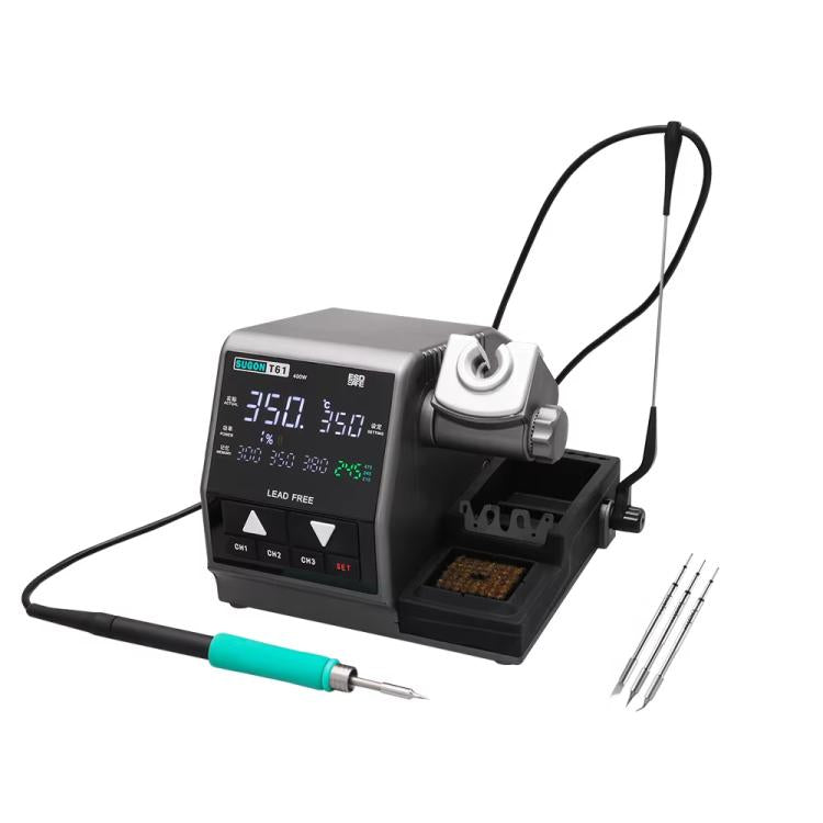 Precision Soldering Station 400W High Power Soldering Iron, SUGON T61+T245 Handle+470 Tips x 3, SUGON T61+T245 Handle+245 Tips x 3, SUGON T61+T245 Handle+470/245 Tips x 6
