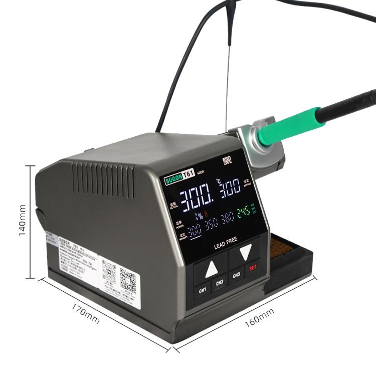 Precision Soldering Station 400W High Power Soldering Iron, SUGON T61+T245 Handle+470 Tips x 3, SUGON T61+T245 Handle+245 Tips x 3, SUGON T61+T245 Handle+470/245 Tips x 6